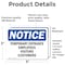 Signmission Temporary Entrance Employees Visitors Customers OSHA Notice Sign, Vinyl Decal, 5in W x 3.5in L, 2PK OS-2PACK-NS-D-35-L-18537 - alternate 2
